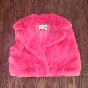 Fashion Nova Vibrant Pink Faux Fur Vest
